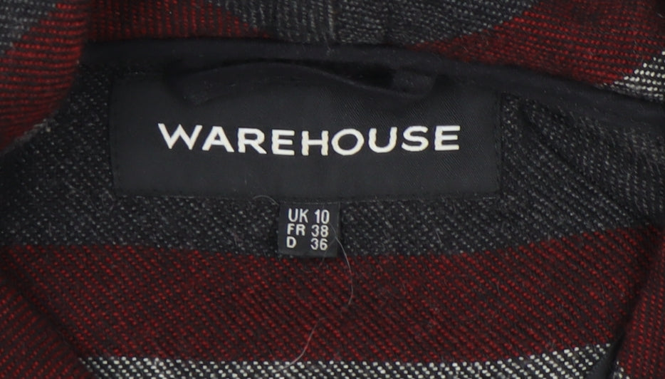 Warehouse Women's Multicoloured Striped Cardigan Size 10