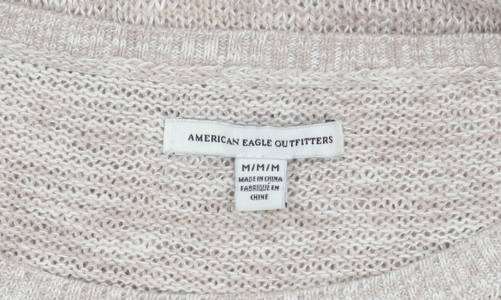 American Eagle Women’s Beige M Knit Pullover Jumper