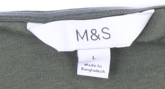 Marks & Spencer Women's Green Tube Top L - Casual Wear