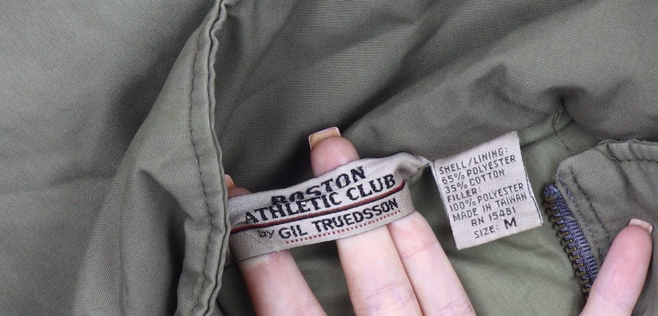 Boston Athletic Club Men's Green Parka Jacket M