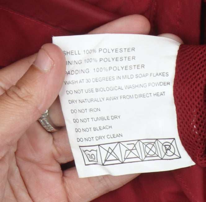 Caldene Men's Red Rain Jacket M Hooded