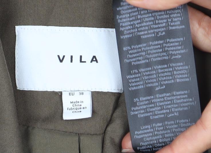 Vila Women's Brown Blazer Jacket Size 10