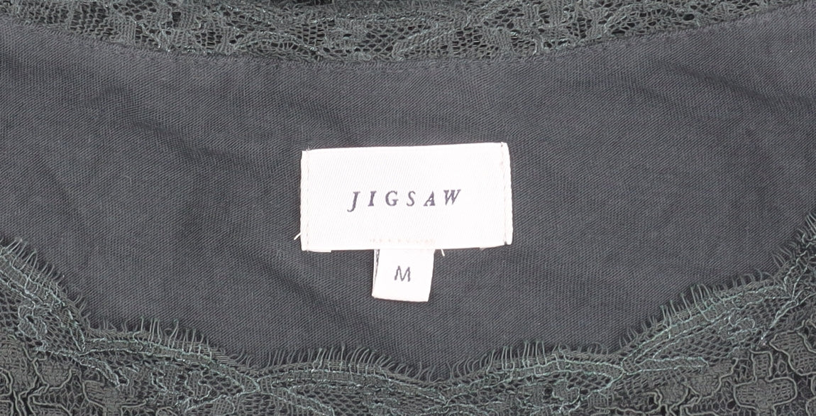 Jigsaw Black Lace Dress Medium Floral Women
