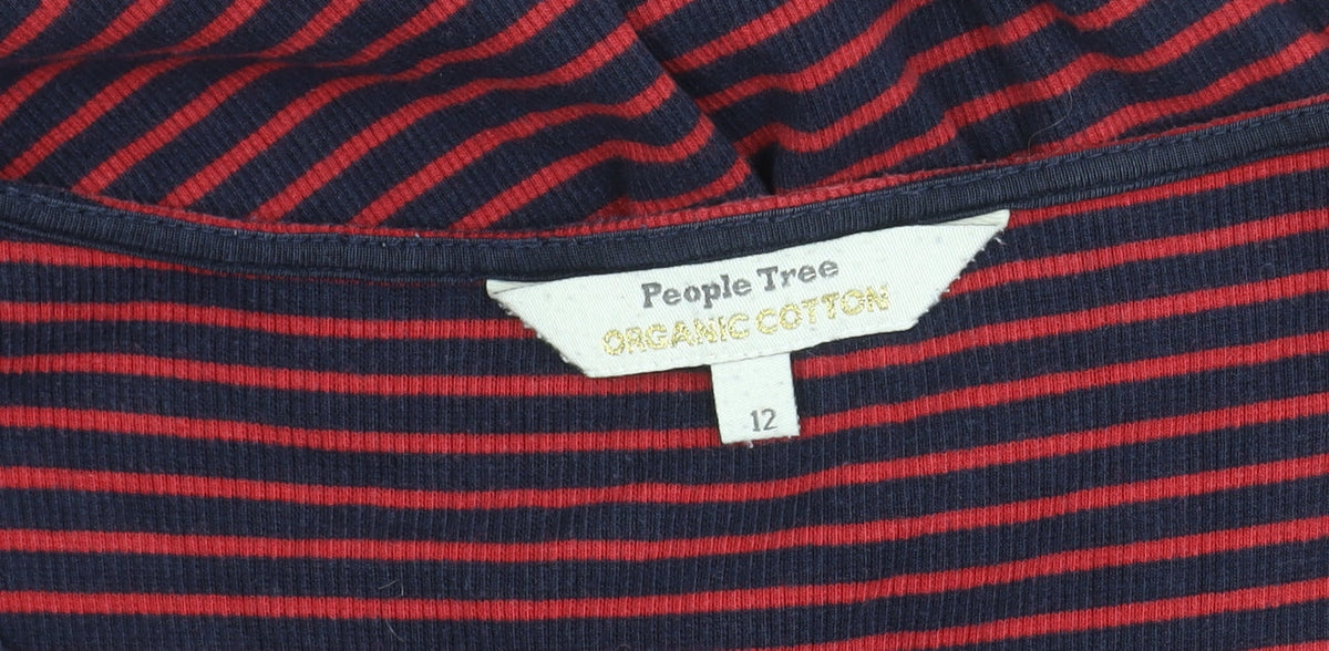 People Tree Women's Multicoloured Striped Dress Size 12