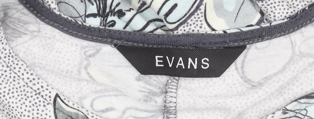 Evans Women's Floral Top Multicoloured Size 16
