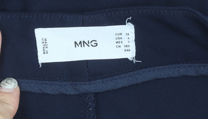 MNG Women's Blue Trousers Size 8 Straight Leg