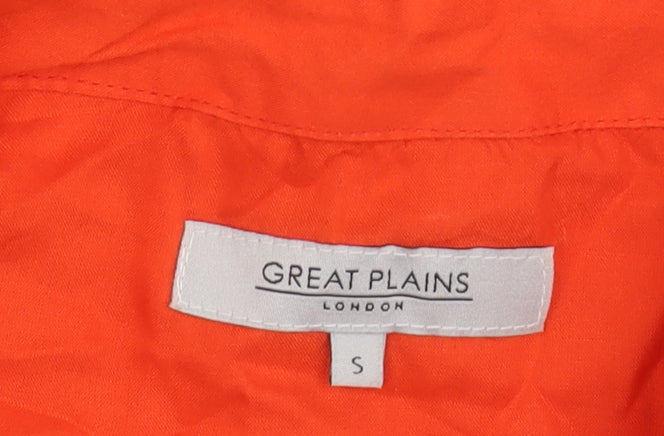Great Plains Women's Orange Collared Shirt, Size S