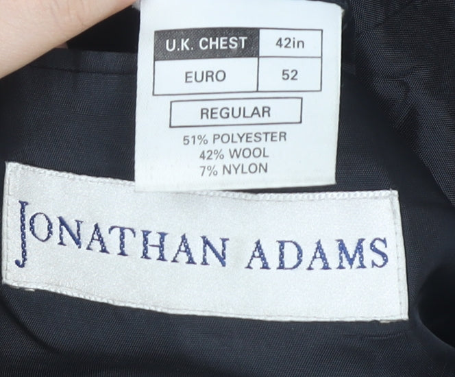 Jonathan Adams Men's Grey Check Blazer, Size 42 Regular Fit