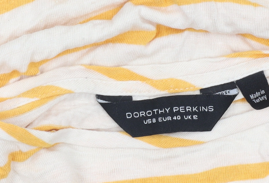 Dorothy Perkins Women's Multicoloured Striped Top Size 12
