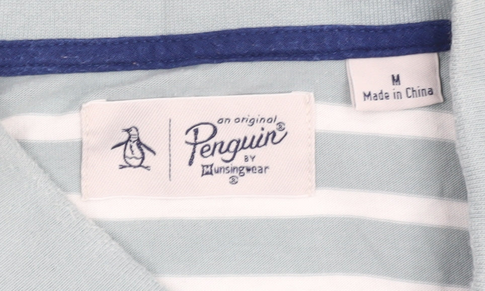 Original Penguin Men's Polo Blue Striped M Casual Classic