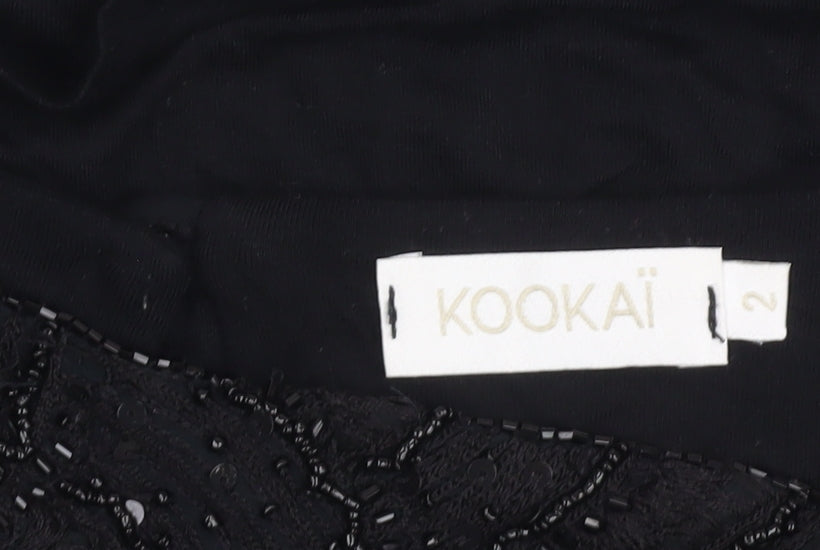 Kookai Women's Black Beaded Dress, Size 4