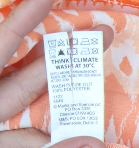 Marks & Spencer Women's Orange Geometric Blouse