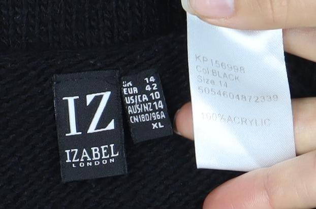 Izabel London Women's Black Star Jumper Size 14