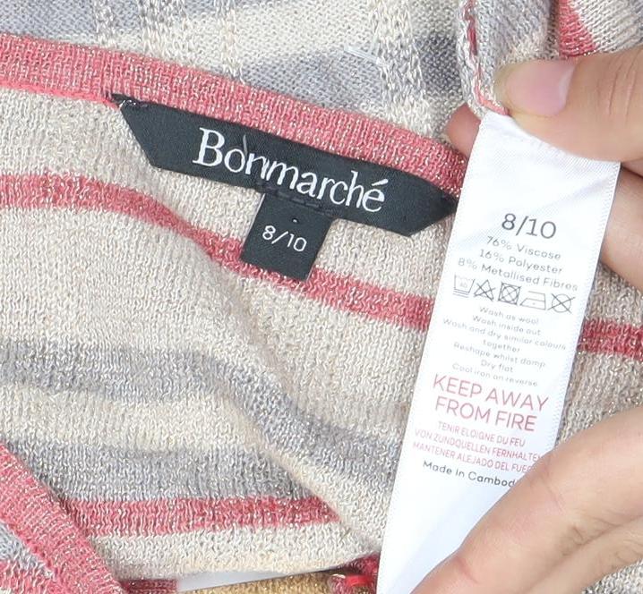 Bonmarché Women's Multicoloured Striped Jumper Size 8