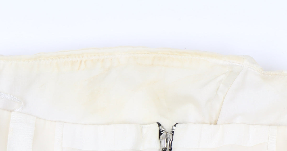 Topshop Women Ivory Strapless Short Party Dress