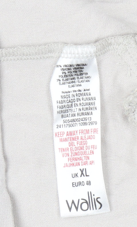 Wallis Beige Women's Jacket XL Casual Zipped Pockets