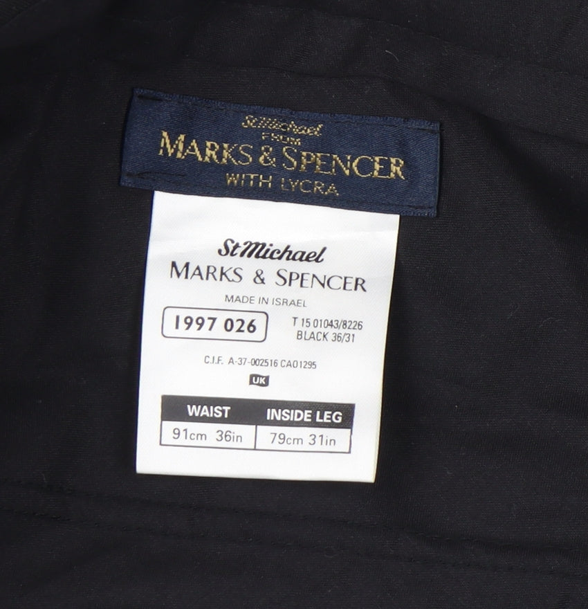 Marks & Spencer Men's Black Dress Pants, Size L