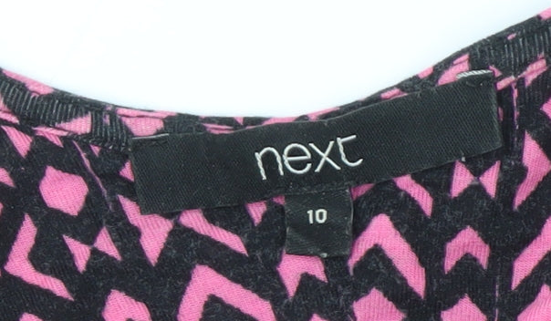 Next Women's Pink Geometric Top Size 10