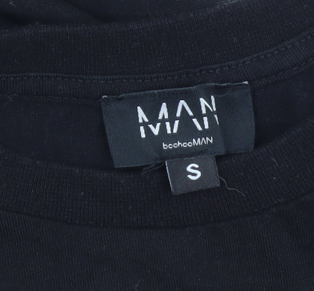 boohooMAN Men's Black S Graphic T-Shirt, Short Sleeve