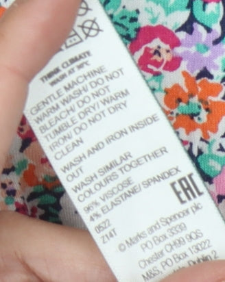 Marks & Spencer Women's Multicoloured Floral Dress Size 14