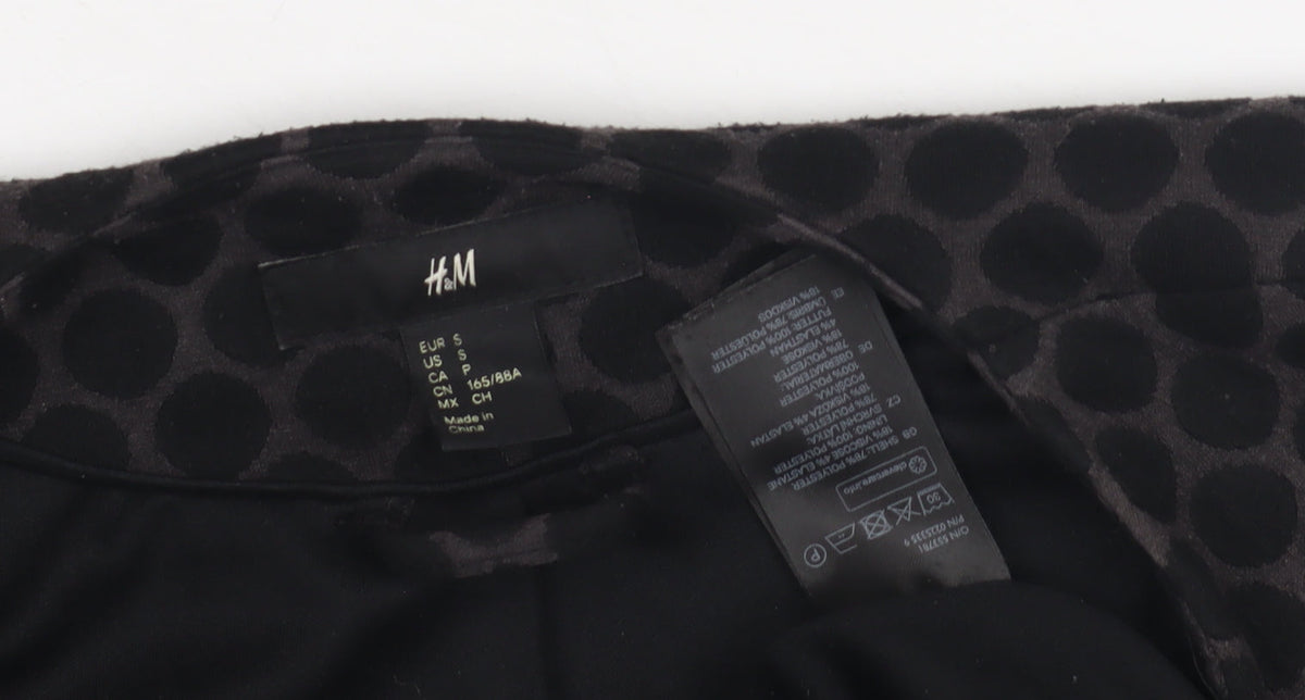 H&M Women’s Black Geometric Blazer, Size S, Casual