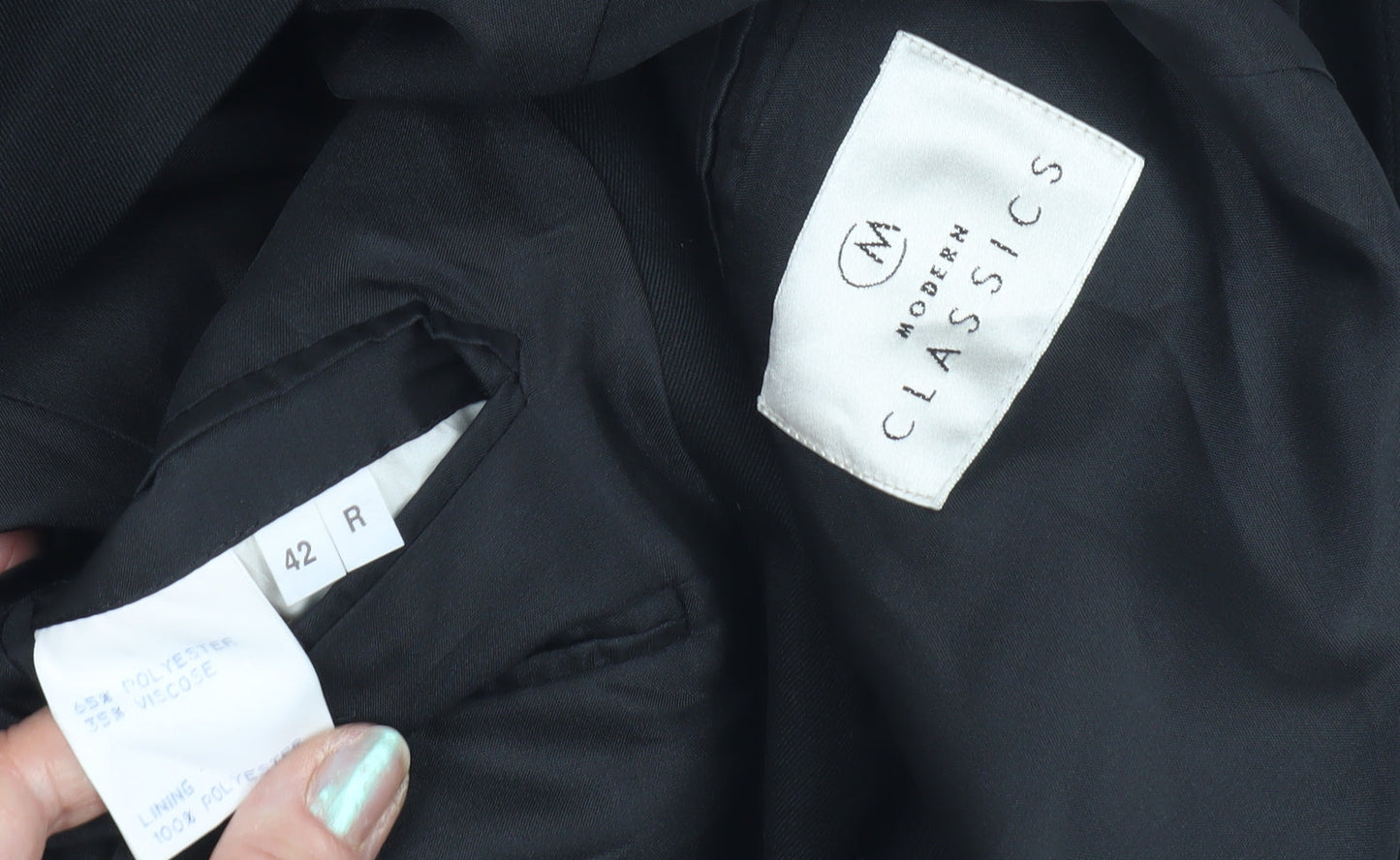 Modern Classics Men's Black 42R Blazer, Formal Jacket