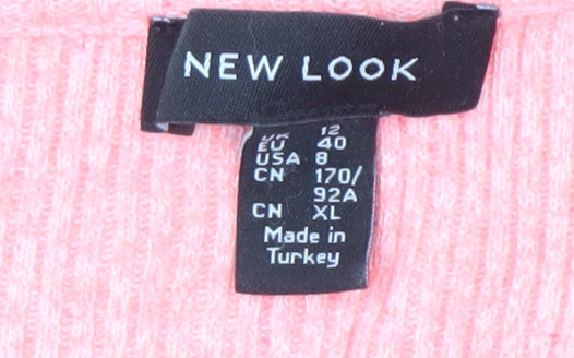 New Look Women's Pink Pullover Jumper, Size 12