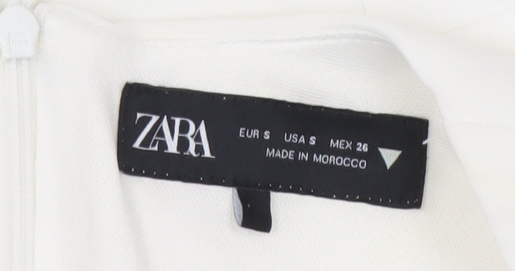 Zara Women’s White Sleeveless Short Dress