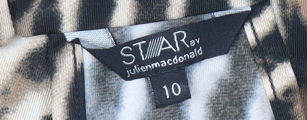 Star by Julien Macdonald Women's Multicoloured Animal Print Beaded Dress