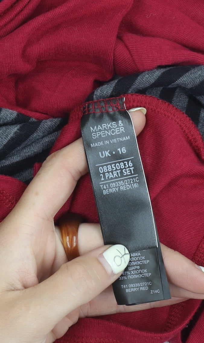 Marks & Spencer Women's Red Cardigan, Size 16