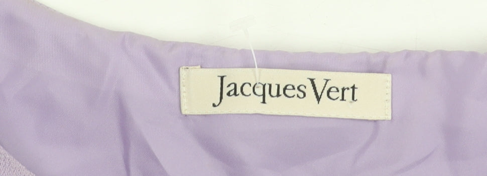 Jacques Vert Women's Purple Short Sleeve Dress, Size 12
