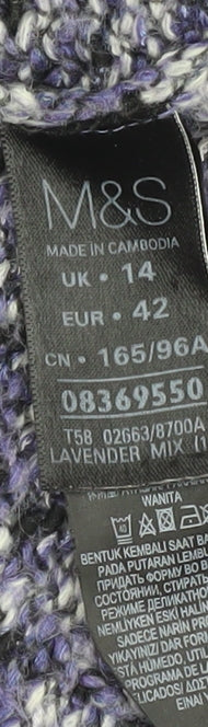 Marks & Spencer Women's Purple Cardigan UK 14