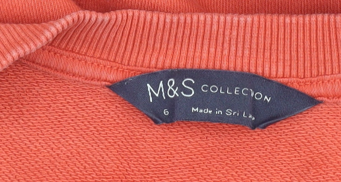 Marks & Spencer Women's Orange Pullover Sweatshirt, Size 6
