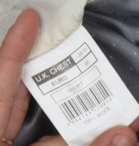 Racing Green Grey Classic Men's Blazer, Size 38 Short