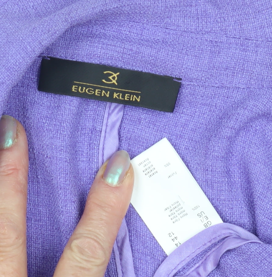 Eugen Klein Women's Purple Blazer, Size 14, Casual, Button