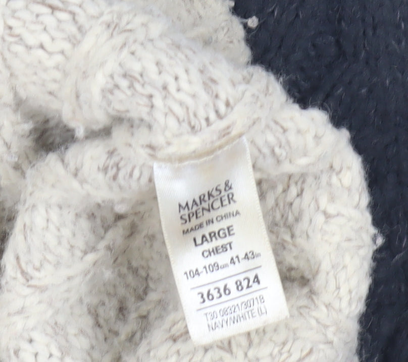 Marks & Spencer Men's Multicoloured Jumper, L