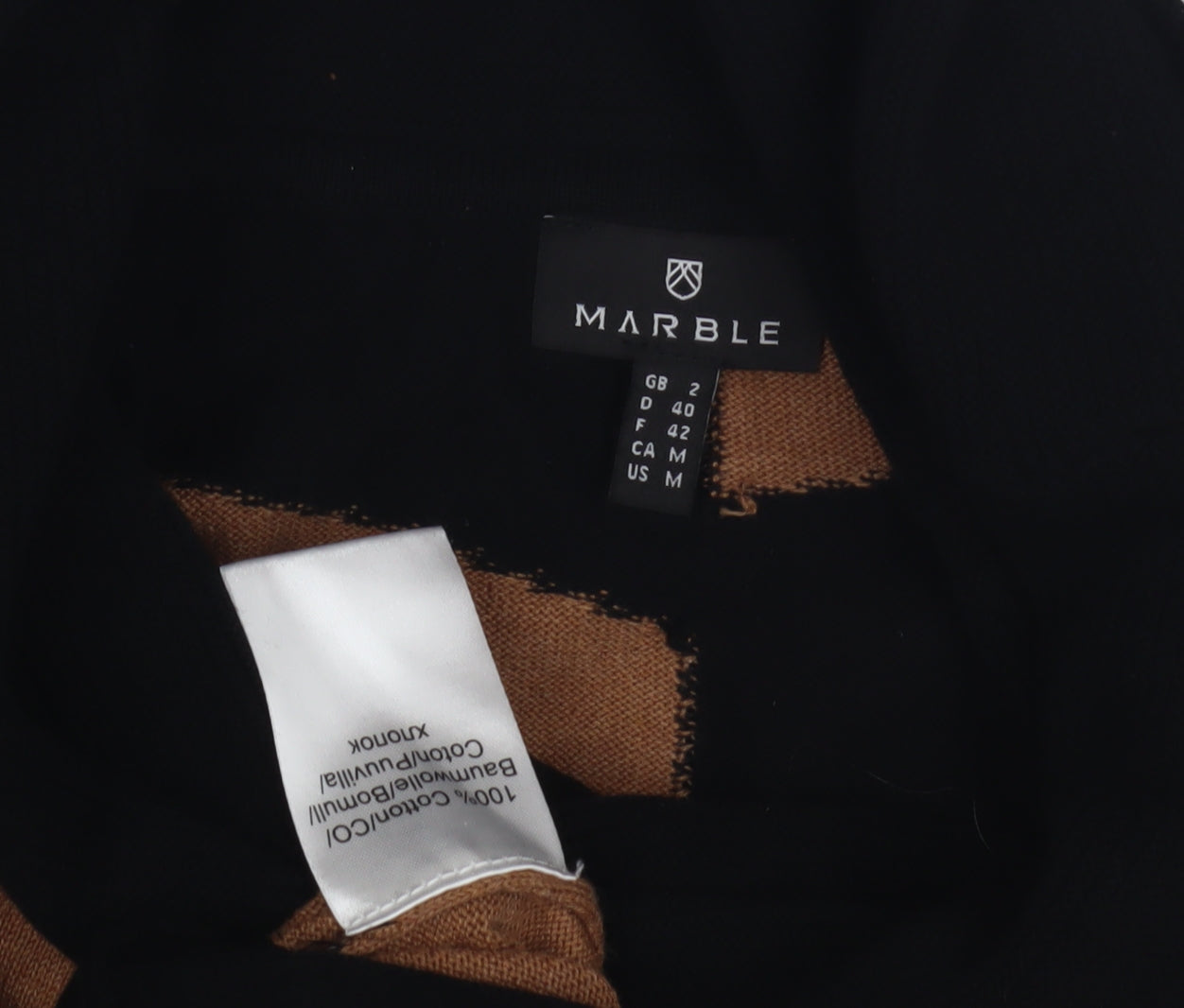 Marble Women's Striped Cowl Neck Jumper - Size 12