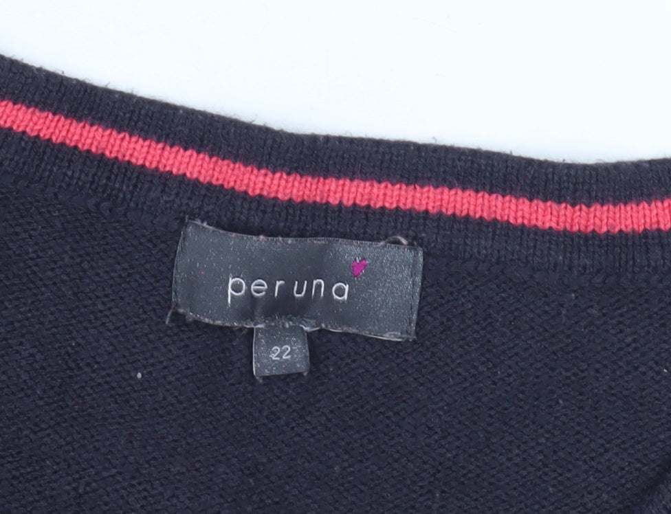Per Una Women's Multicoloured Size 22 Fair Isle Jumper