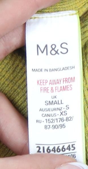 Marks & Spencer Women's Green Knit Jumper S
