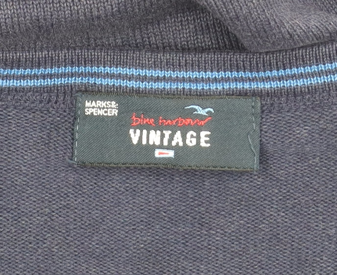 Marks & Spencer Men's Blue L Pullover Jumper