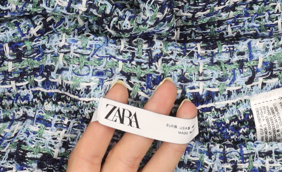 Zara Women's Multicoloured Geometric Trousers Size 10