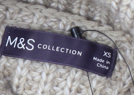 Marks & Spencer Women's Beige XS Roll Neck Jumper