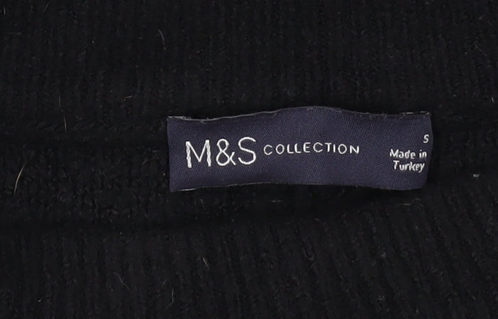 Marks & Spencer Women's Black Beaded Argyle Jumper, Size S