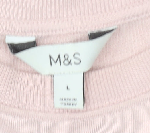 Marks & Spencer Pink Crew Neck Sweatshirt L