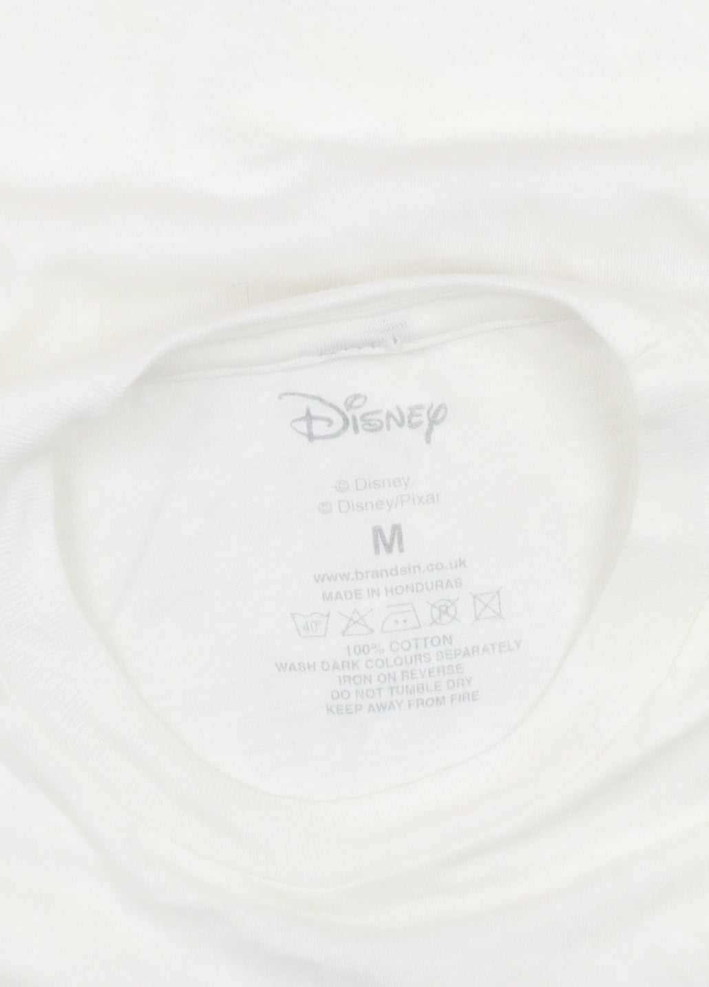 Close-up detail of Disney girls’ white lilo & stitch birthday t-shirt m