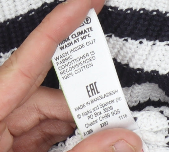 Marks & Spencer Women’s Embroidered Striped Jumper, Medium