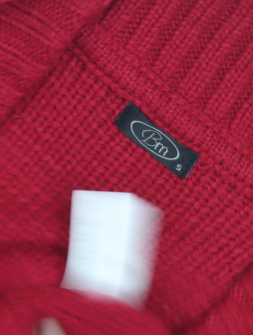 Bonmarché Women's Red Roll Neck Cardigan Size S