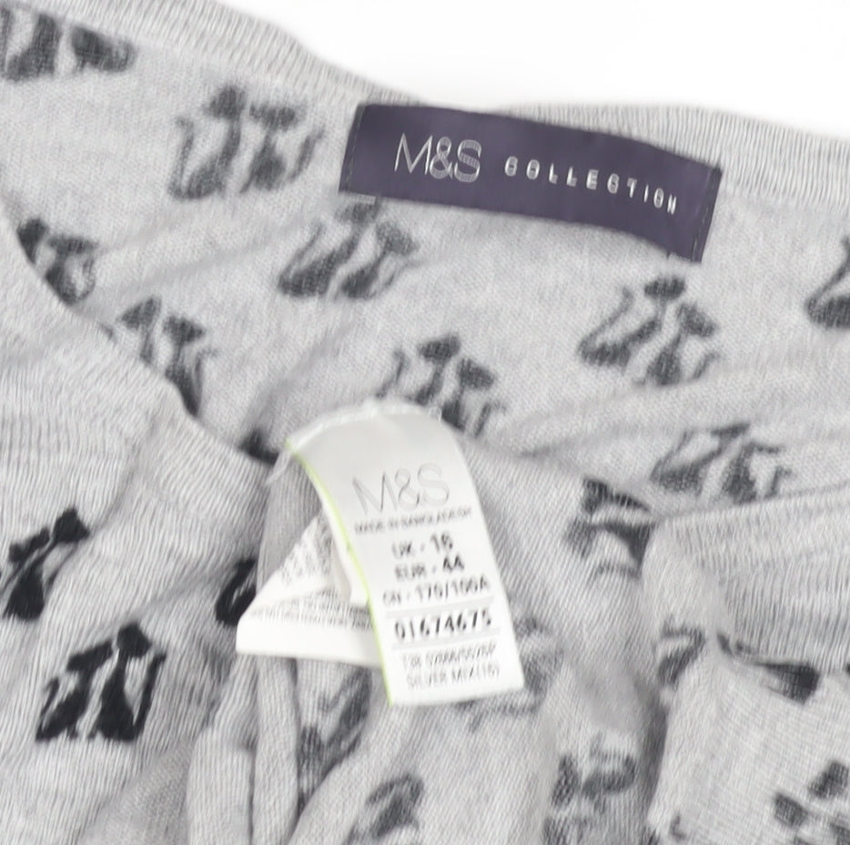 Marks & Spencer Women's Grey Pullover Jumper Size 14