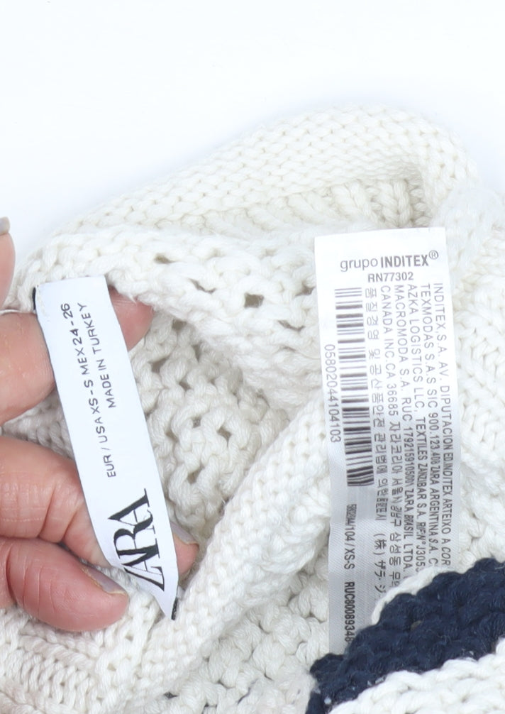 Zara Women's XS Striped Pullover Jumper