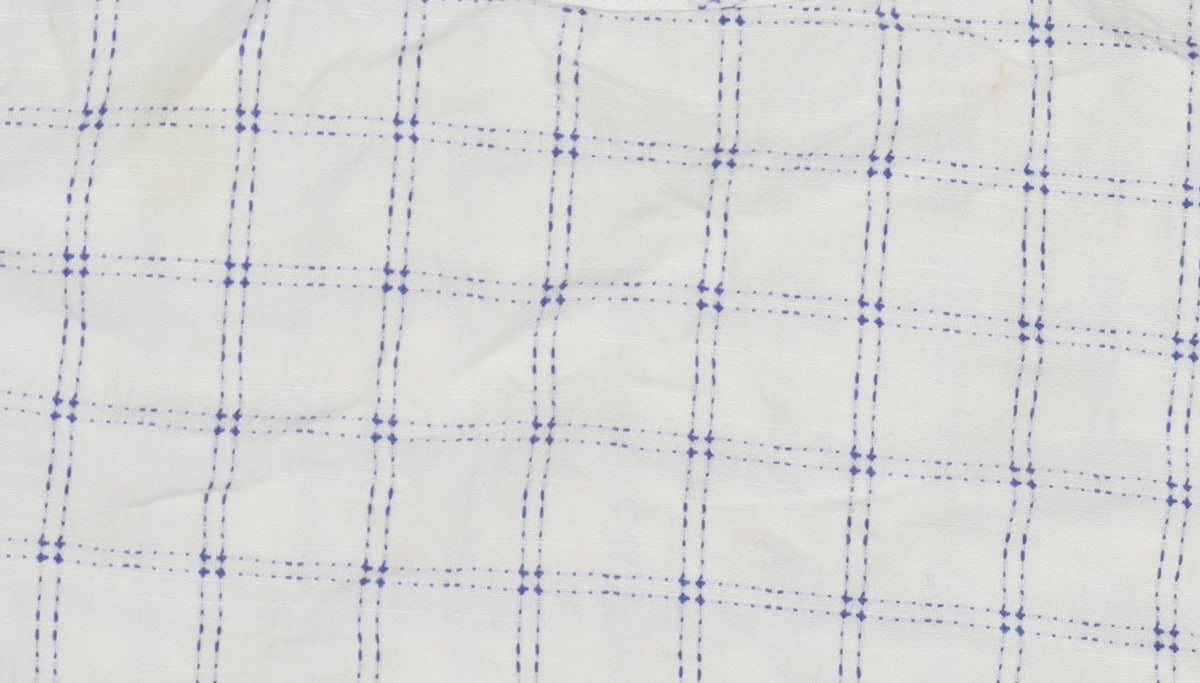 St George by Duffer Men's White Check Shirt 2XL